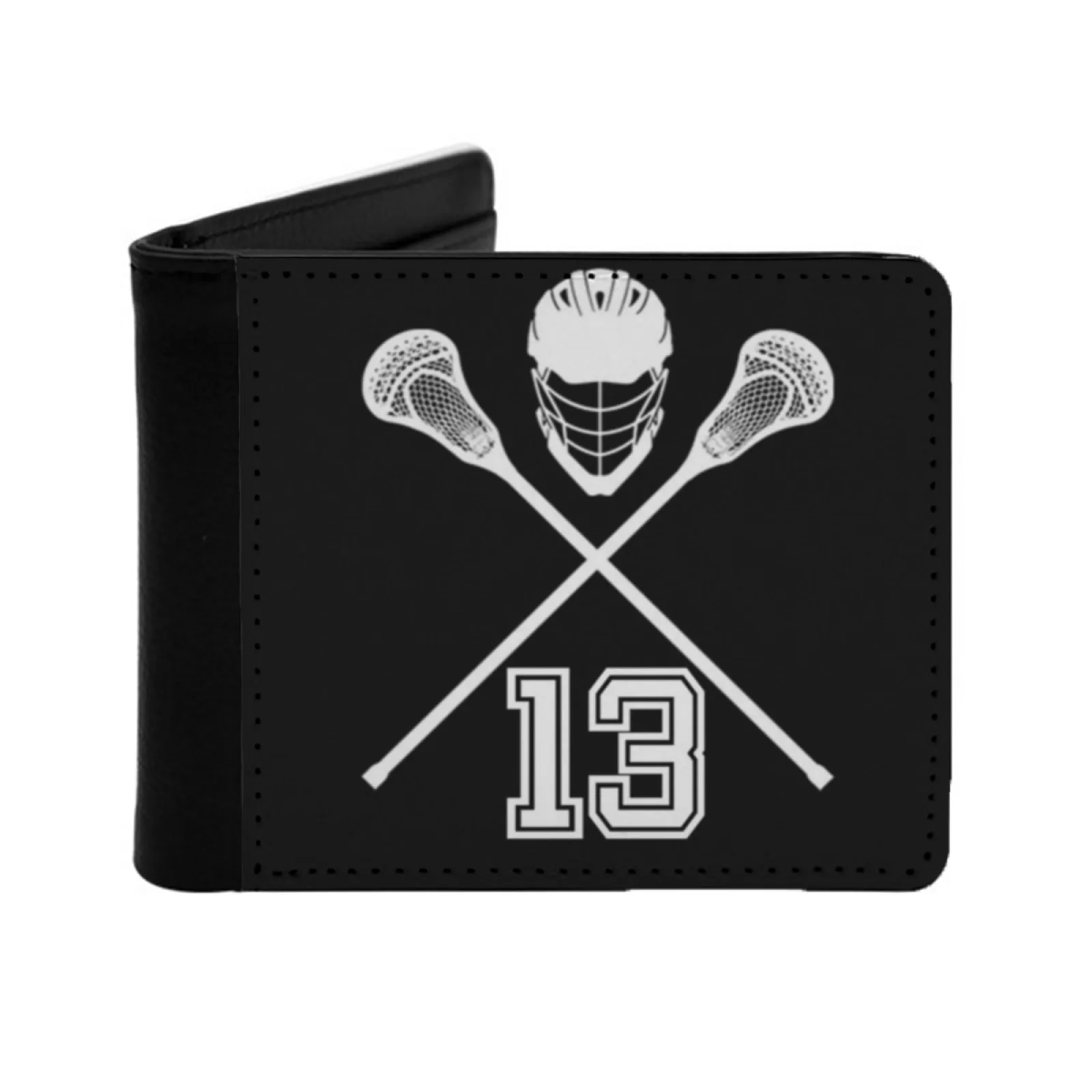 Jersey Number 13 Lax Player No 13 Sports Fan Gift Men's Wallet Pu Leather Wallet Multifunction Credit Card Purse Lax Relaxe Bro