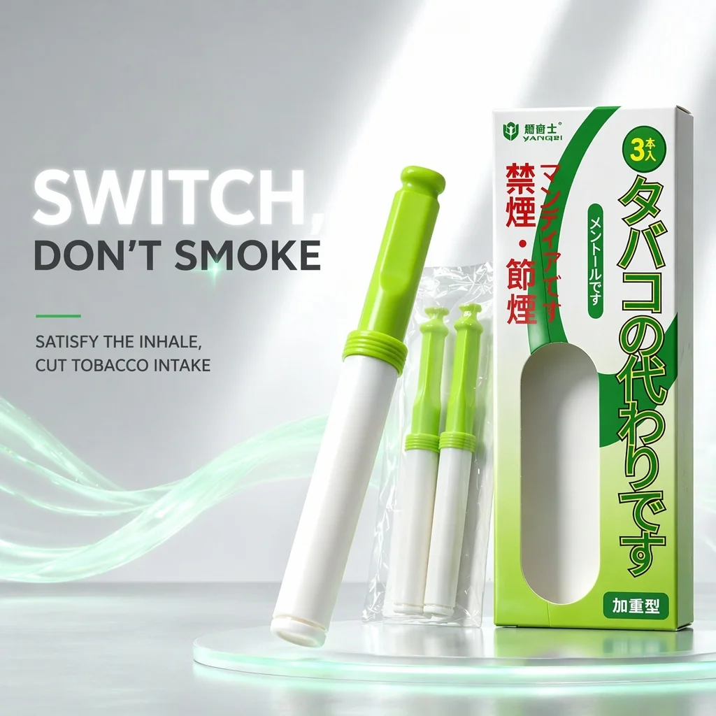 Yanqishi Herbal Mint Inhaler Stick 6 Fruit Flavors Nicotine-Free Non-TobaccO Smoking Alternative Portable Oral Inhaler