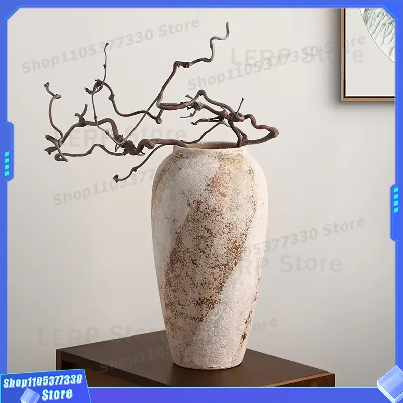 Minimalist Ceramic Desktop Vase Traditional Chinese Wabi Sabi Style High End Flower Arrangement Holder Eco Friendly Scratch