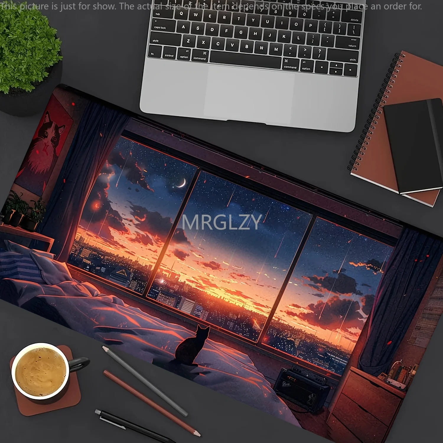 

Anime Cat Fantasy Windows Mouse Pad Large Rubber Anti-slip PC Desk Accessories Mousepad for Offices and Gamer Keyboard Decor Mat