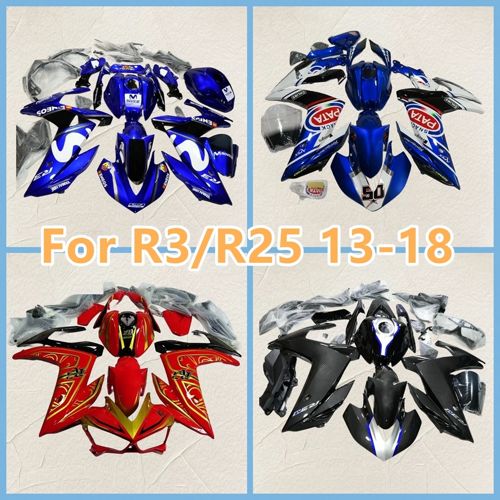 

Custom ABS Fairing Kit for R3 2013 2014 2015 YAMAHA R25 2016 2017 2018 R3 R25 08-16 100% Fit ABS Plastic Aftermarket Parts