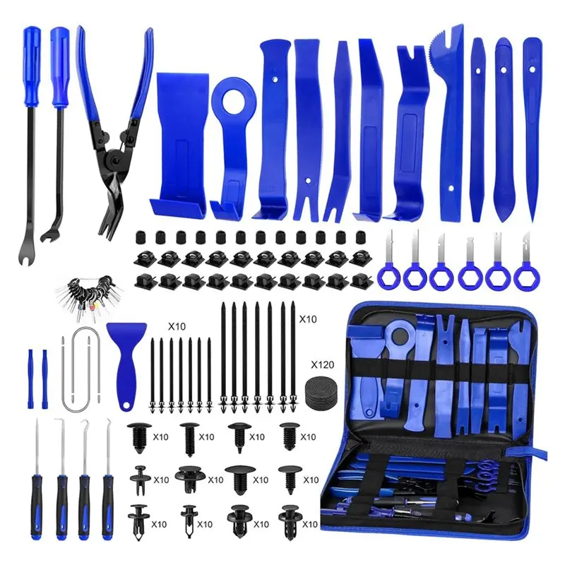 ABBP-352Pcs Car Trim Removal Tool Kit, Auto Door Panel Pry Tool With Fastener Clips & Storage Bag For Automotive Repair