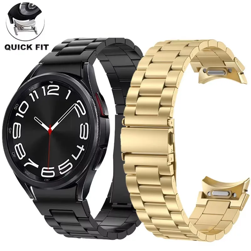 Edelstahlarmband für Galaxy Watch 4 6 Classic 47mm 43mm 42 46mm Metallarmband für Samsung Galaxy Watch 7 6 5 4 44mm 40mm