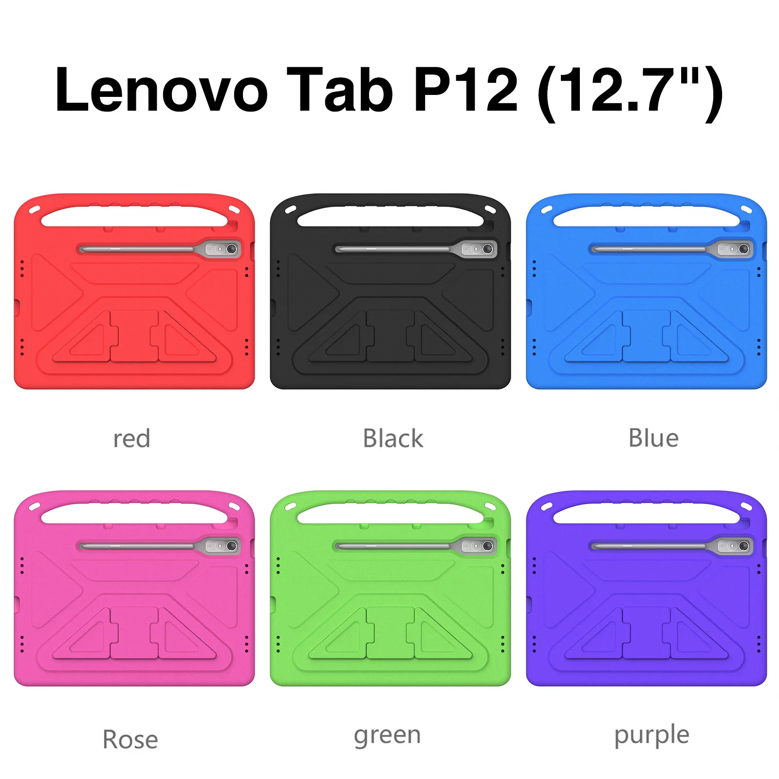 Case Cover for Lenovo Tab P12 12.7 inch EVA Tablet Case Kids Cartoon Stand Cover for Xiaoxin Pad Pro 12.7