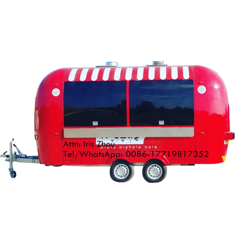 Ce Approved vintage airstream style food trailer for sale, mobile catering cart, well designed Chinese food truck