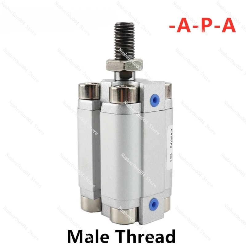 ADVU A-P-A Bore 12 16 20 25 32 40 50 Male Thread Compact Cylinder  Type Pneumatic Stroke 5-100