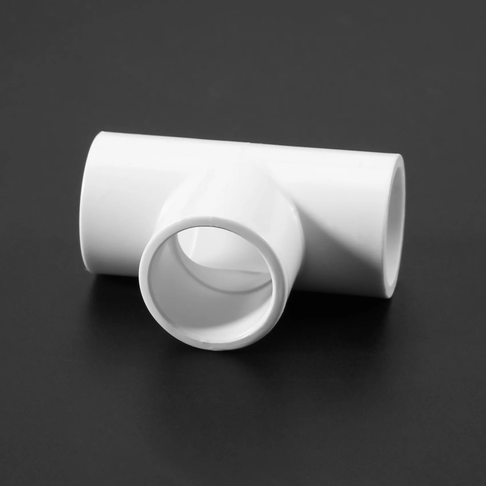 Conectores adaptadores de tubo de tubería de agua de 3 vías en T de PVC de 20mm blanco 5 uds