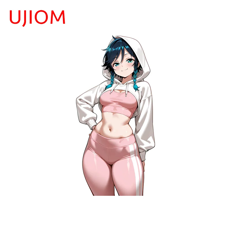 UJIOM Genshin Impact Venti Wall Sticker Fashion Femboy Personality Bookshelf Kitcehn Decal Personality Computer Case Decoration