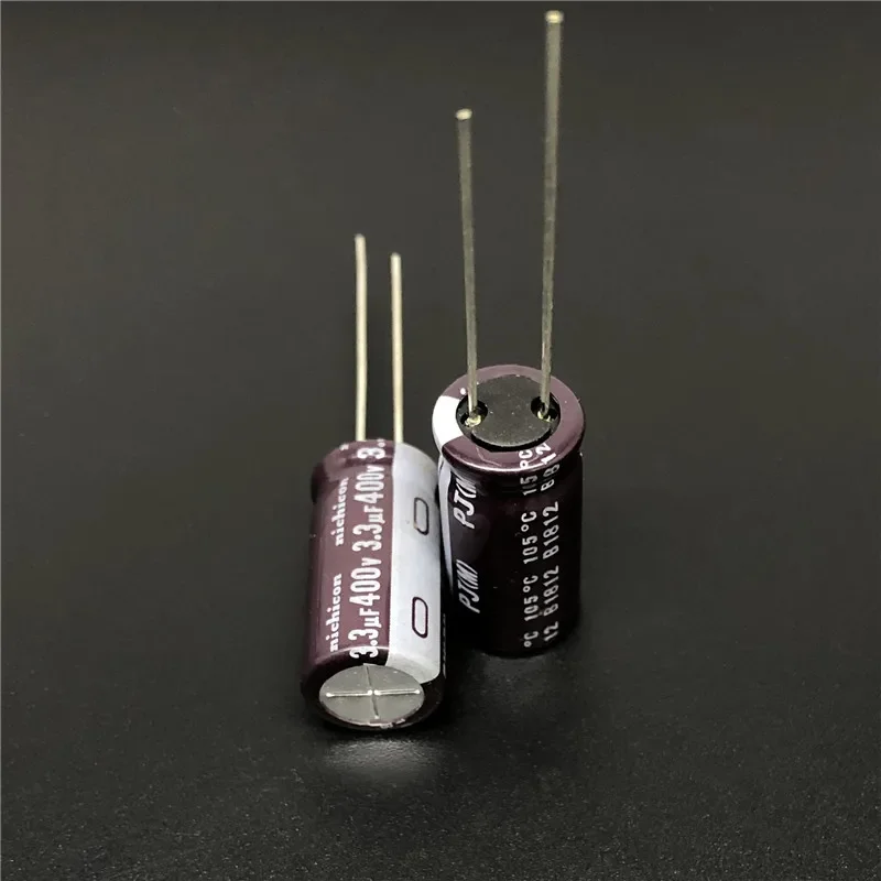 10pcs 3.3uF 400V NICHICON PJ Series 10x20mm 400V3.3uF Low Impedance Long Life Aluminum Electrolytic capacitor