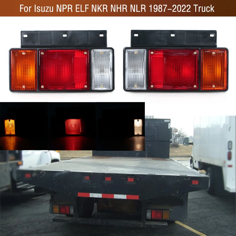 

For Isuzu NPR ELF NKR NHR NLR 1987-2022 Truck Rear Bumper Tail Parking Brake Light Warming Signal Reflector Lamp 12V