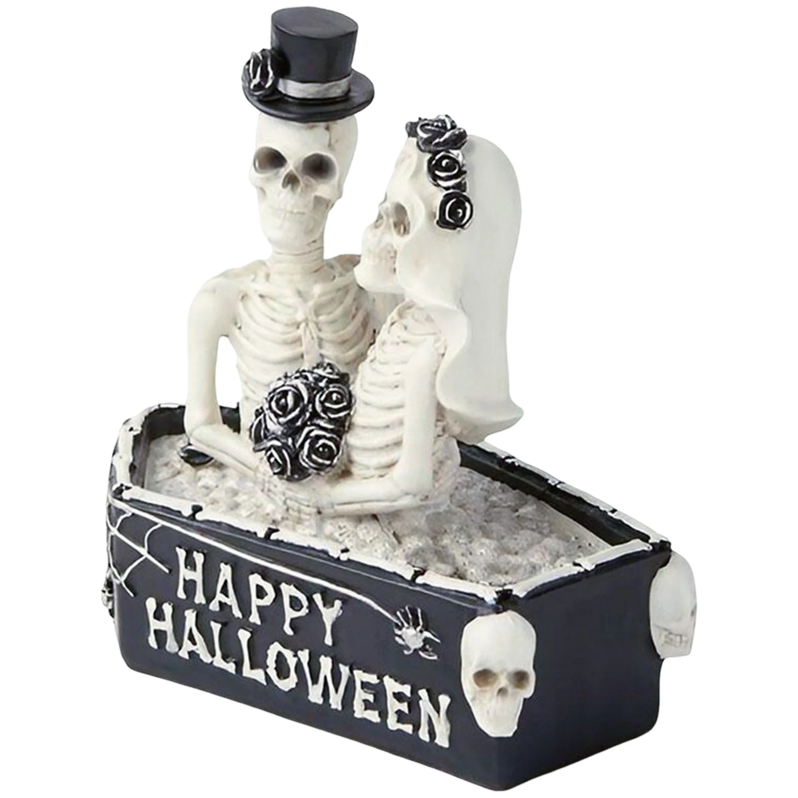 Spooky Skeleton Couple Statue  - đánh giá và giá Resin Art Gift For Anniversary