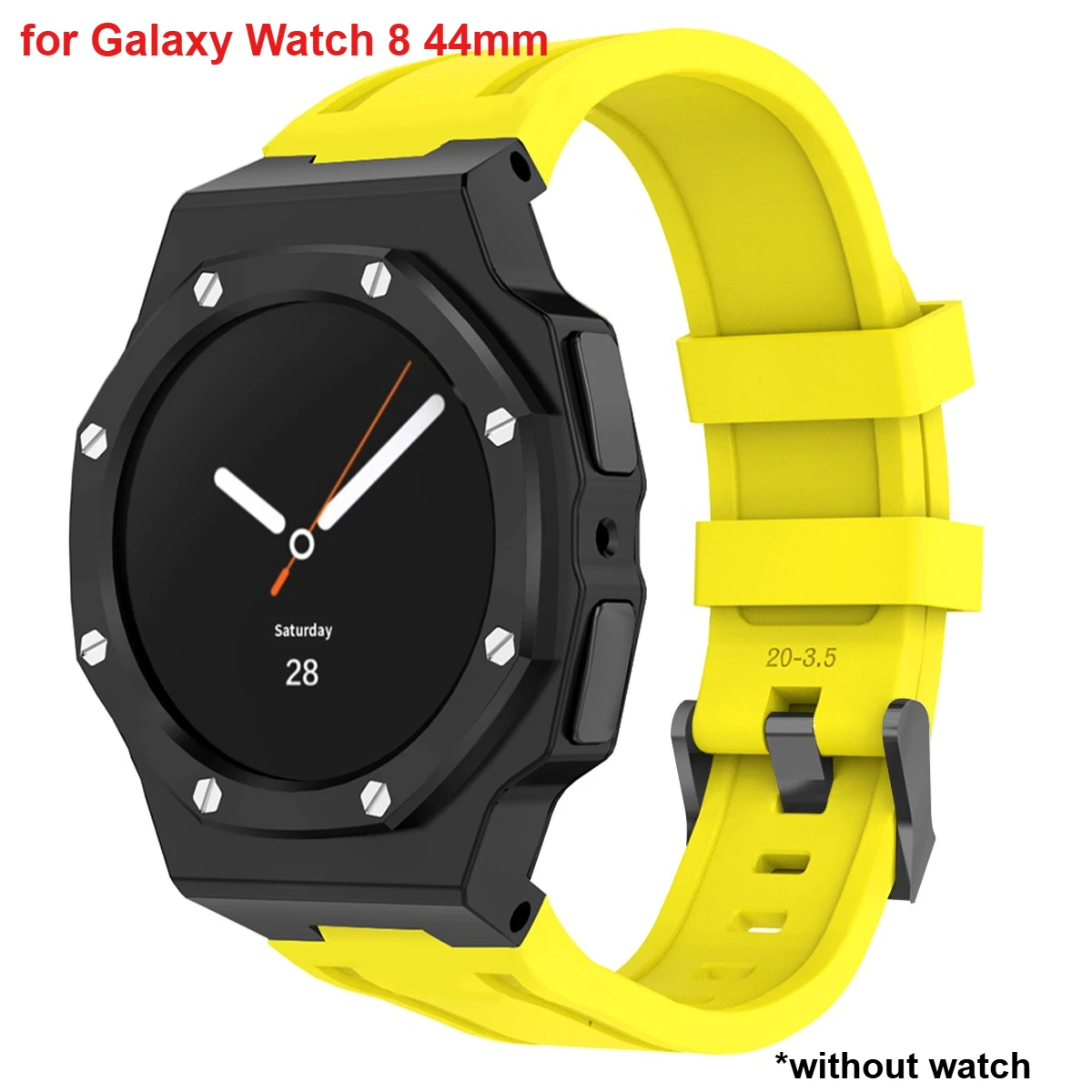 Luxe Mod Kit Voor Samsung Galaxy Horloge 8/8 Classic 40/44/46mm Legering Metalen behuizing Siliconen Band Volledige Cover Bescherming Band Set