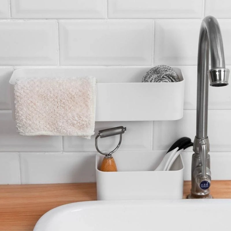 97QC Organización pared Spits Sporter White para baño oficina del baño cocina dormitorio