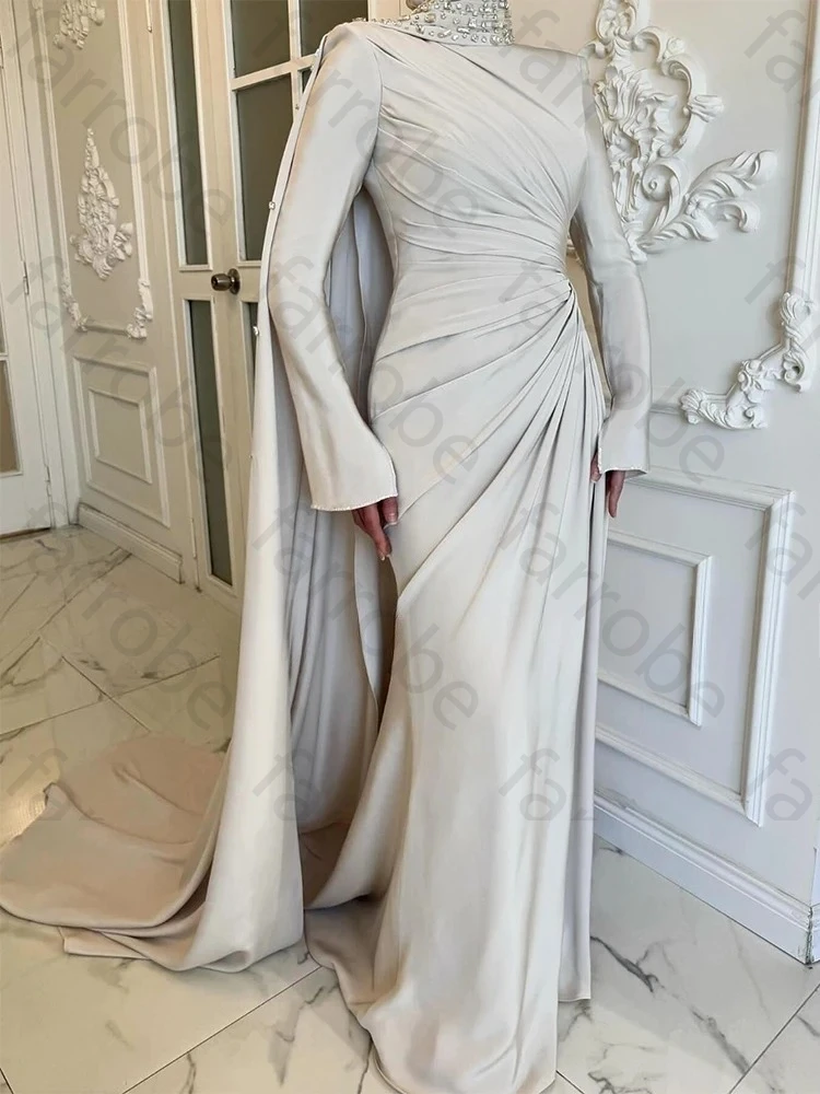 

Элегантные вечерние платья с длинными рукавами, плиссированные стразы, платье знаменитости, изысканные платья высокого качества для выпускного вечера, женские платья по индивидуальному заказу