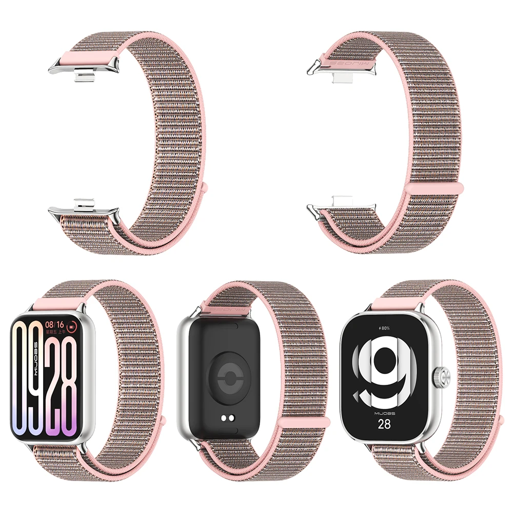 สําหรับ Xiao mi mi Band 8 Pro 9 Pro สายรัดข้อมือสําหรับ Redmi นาฬิกา 5 4 ไนลอนสําหรับ mi Band 9 Pro สําหรับ Redmi นาฬิกา 5 Correa