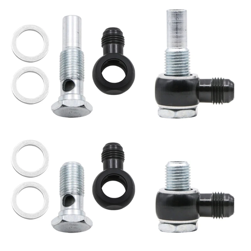 Transmission Oil Cooler Adapter 90 Degree Banjo Connector Fittings for GM 4L80E