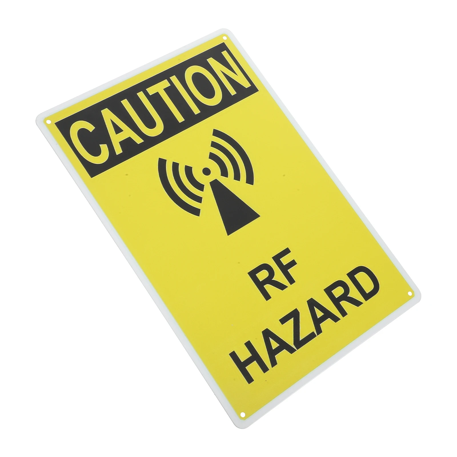 

Road Signs White Stripes Reflective Radio Frequency Caution Warning Wall Sign Traffic Safety Sturdy Lightweight Smooth