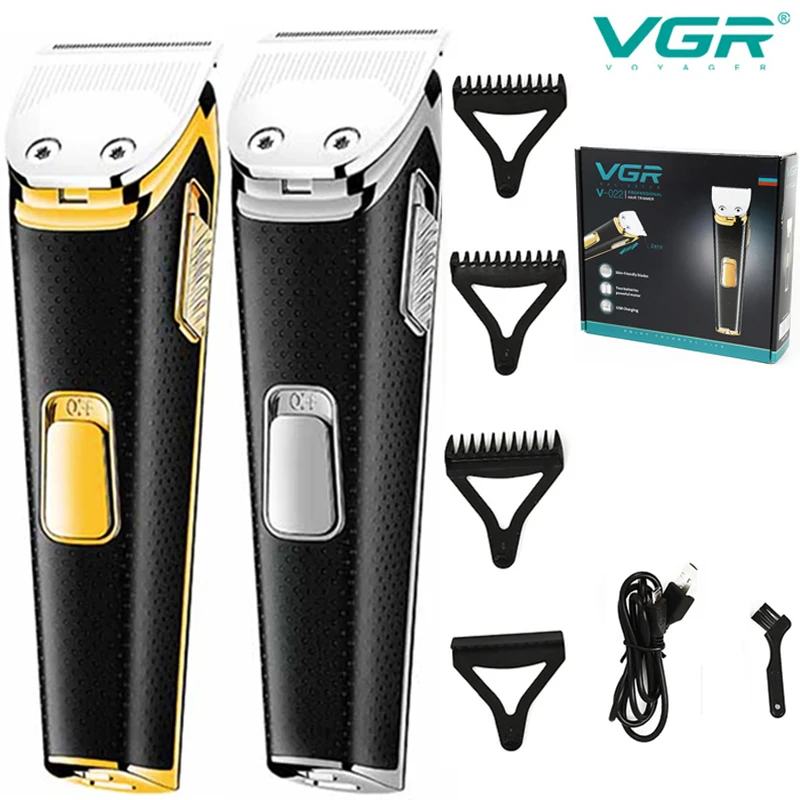 VGR Hair clipper professional trimmer rechargeable cordless push white electric T-knife zero cutting machine V-022