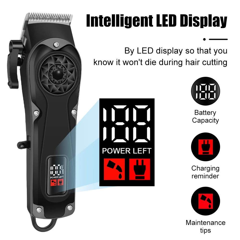 

Electric Hair Clipper UBS Rechargeable Cordless Beard Trimmer Men's Powerful Electric Hair Clipper Trimming Tool