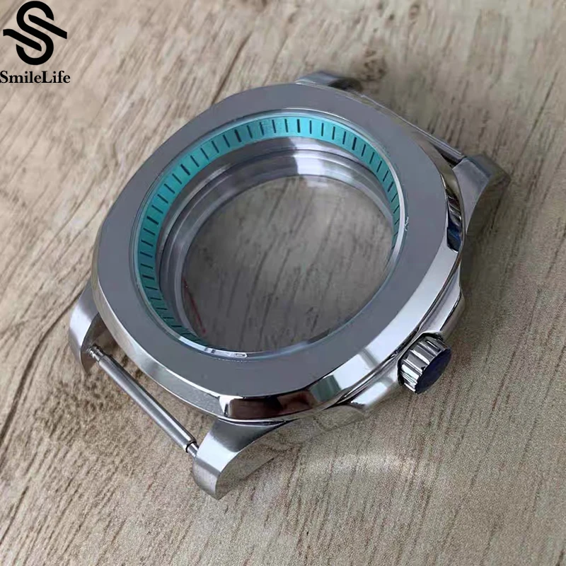 SmileLife 40 มม.316L สแตนเลส Chapter แหวน Sapphire Glass นาฬิกาเปลี่ยนสําหรับ NH35/NH36 /4R/7S การเคลื่อนไหว