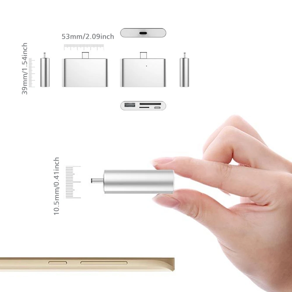 Vonets タイプ c usb タイプ c ハブ otg sim cf sd tf カードリーダーアダプタのコンバーターへの macbook air 三星銀河 (注) 8 S8 アクセサリー