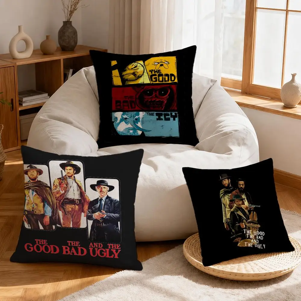 Movie The Good, the Bad and the Ugly Cushion Cover Linen Anti-Mite Antibacterial Cushion Cover Invisible Zipper Sofa Decor