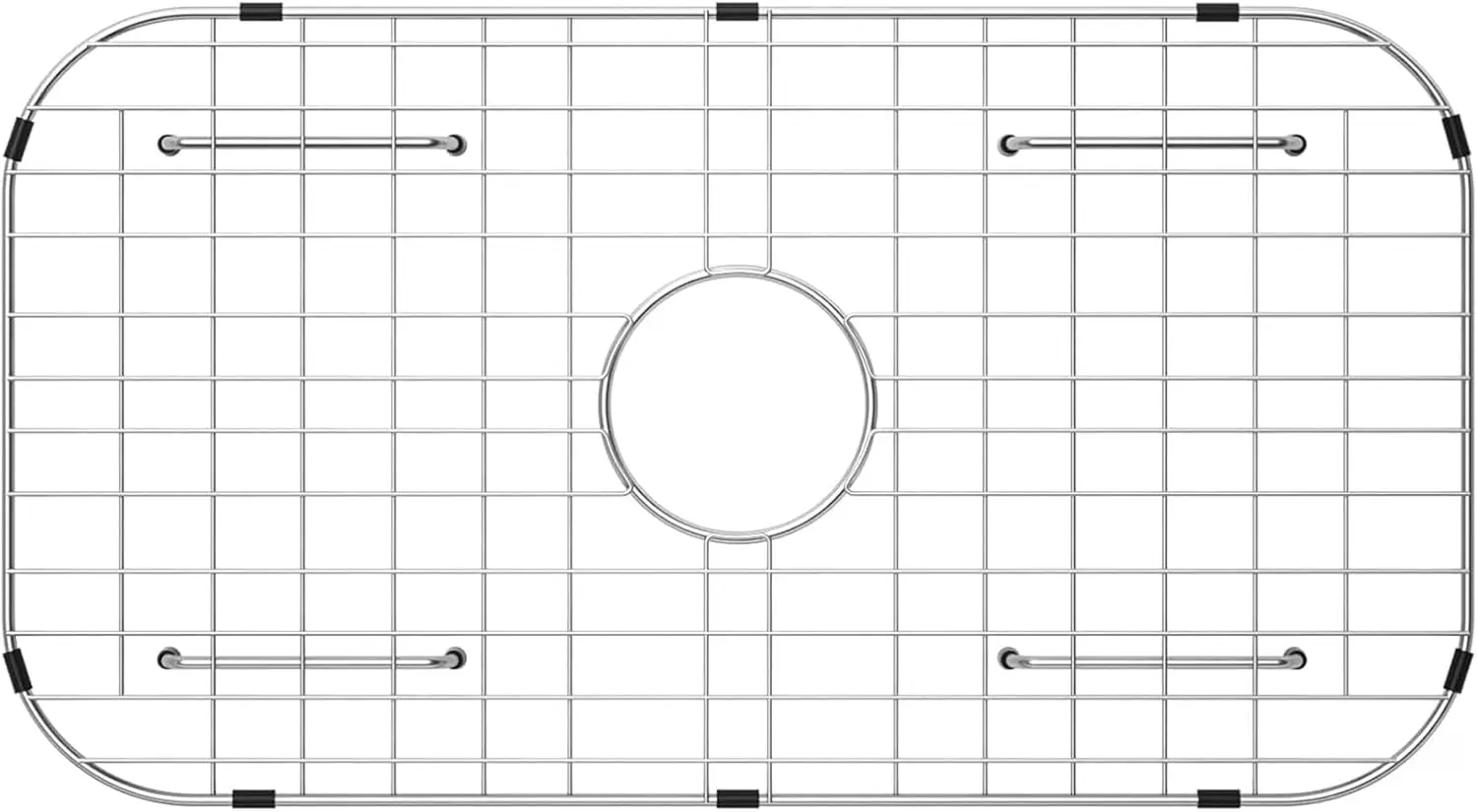 

Sink Protector Grid 26-1/16" x 14-1/16",Centered Drain with Corner Radius 3-1/2", Stainless Steel Material(Centered Drain)