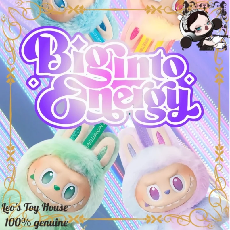 

Authentic POPMART THE MONSTERS Big into Energy Series Vinyl Plush Pendant Blind Box Gradient Keychain Collectible Toy for Fans