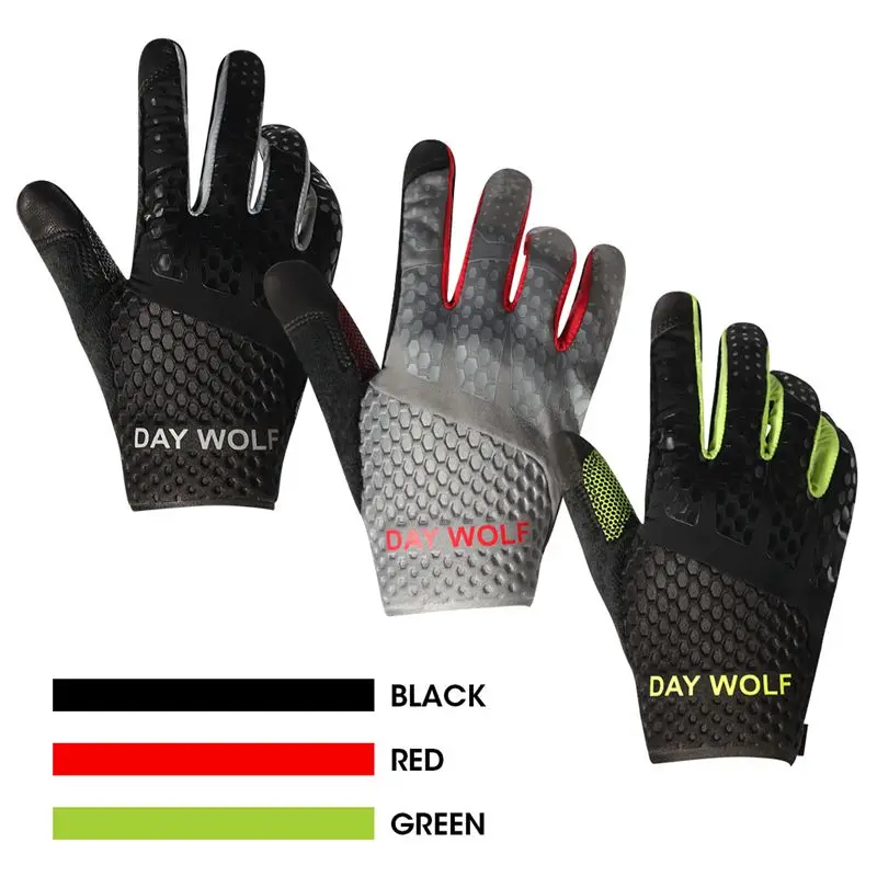 DAY WOLF Summer Women's Fitness Gloves Mountain Bike Weight Fitness Accessories Men's Sports Leather Gloves Non slip