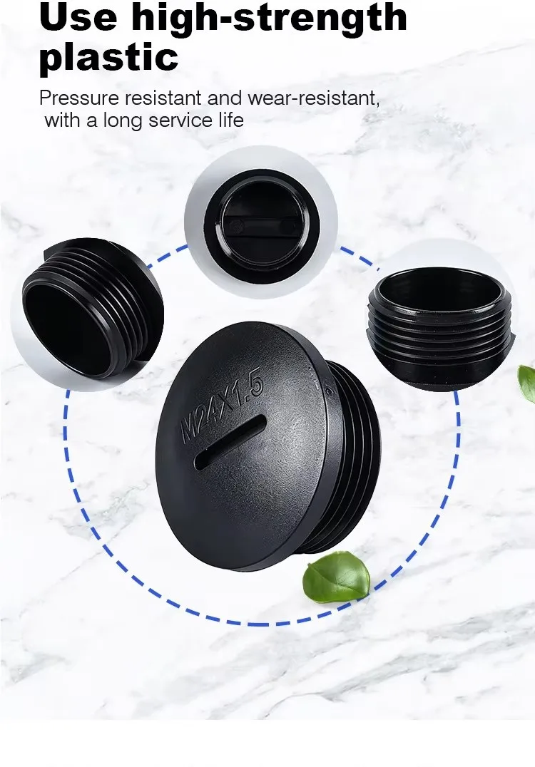 10 stücke M12-M71 Kunststoff Stecker Loch Kappe IP68 Wasserdichte Nylon Gewinde Loch Stecker M20 * 1,5 Schwarz Grau Loch Kappe abdichtung Abdeckung Mit Gummi – Detail 7