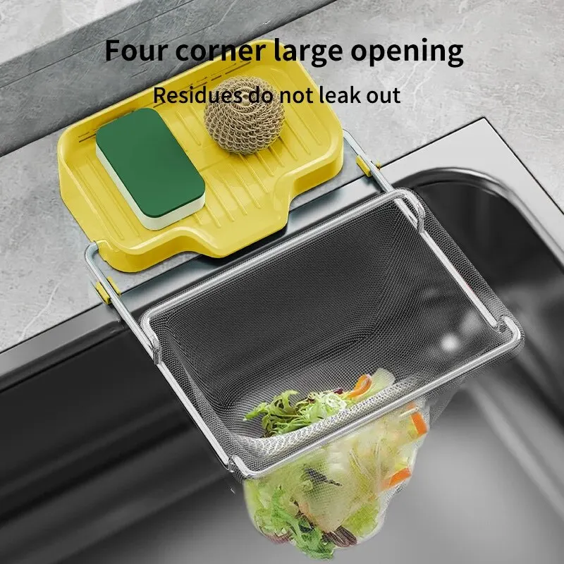 1pc Includes 50 Strainers, Kitchen Sink Strainer Drainage Shelf Multi-Purpose Storage Rack Kitchen Waste Sink Residue Mesh Shelf