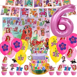 M-Manana Sera Bonito Theme Girl's Birthday Party Decoration Supplie Balloon Banner Backdrop Cake Topper Baby Shower Decor Props