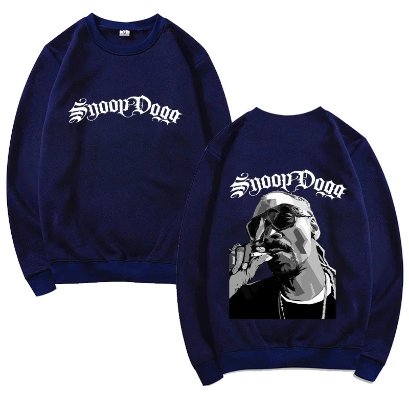2025 Men's Women's Fashion Y2K Long Sleeve Round Neck Sweatshirt Street Beat Retro Snoop Dogg Pattern Casual Hip Hop Hoodie