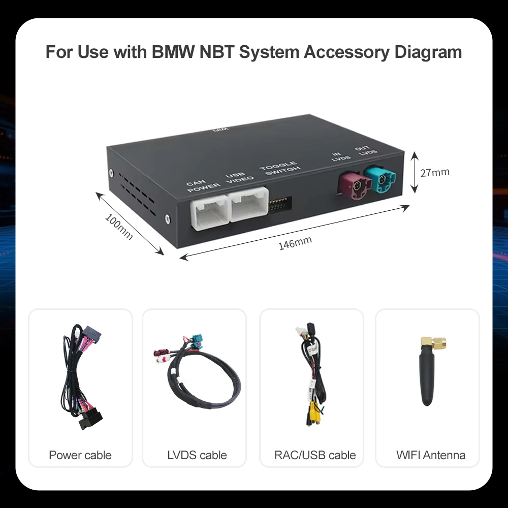 Kabelloses CarPlay Android Auto für Mini R55 R56 R57 R58 R59 R60 R61 F54 F55 Clubman Countryman Hardtop John Cooper F56 F57 – Detail 8