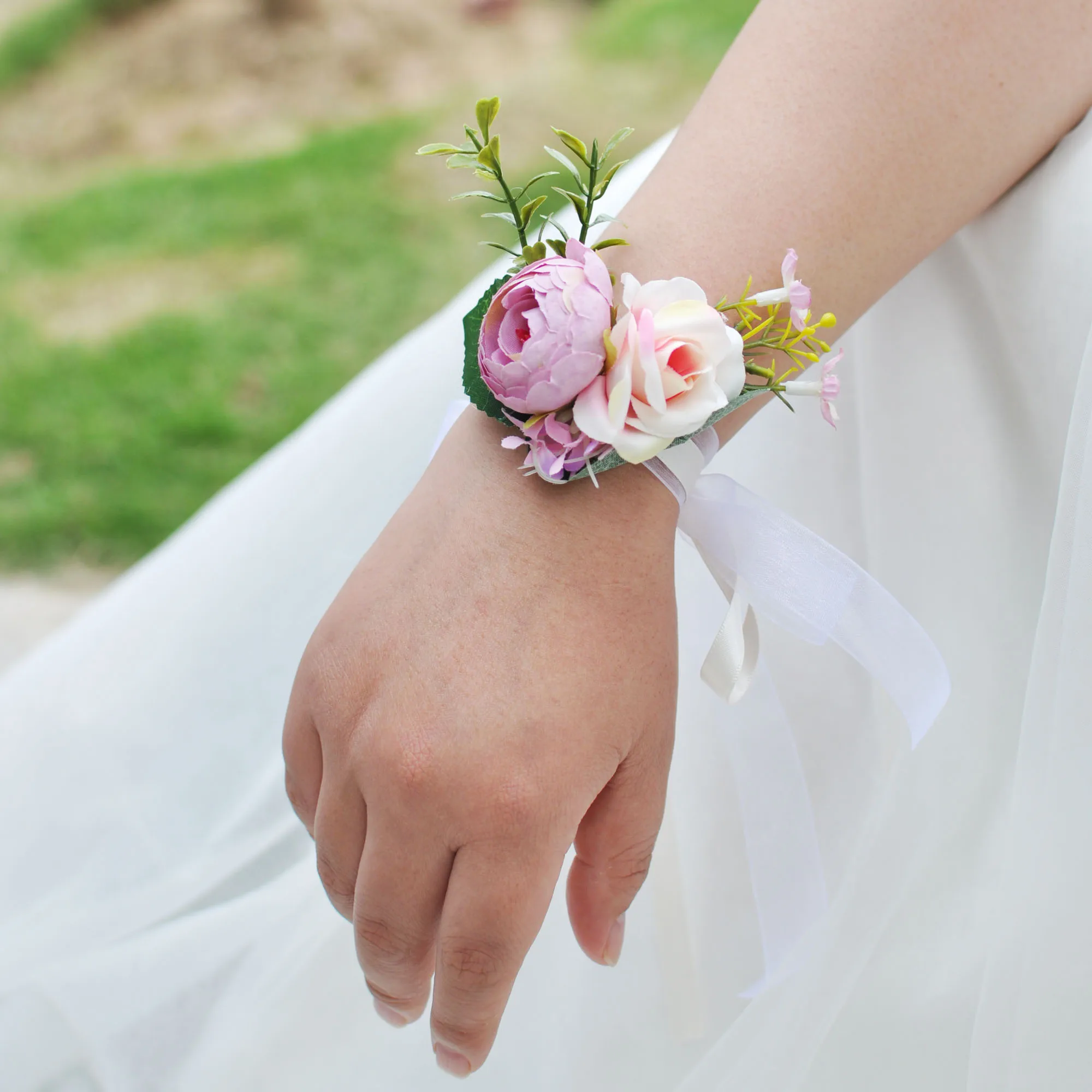 Customized Wedding Hanger Hand Flower, Bridal Wrist Flower, Bridal Gift, Sir and Madam Anniversary, Graduation Ceremony