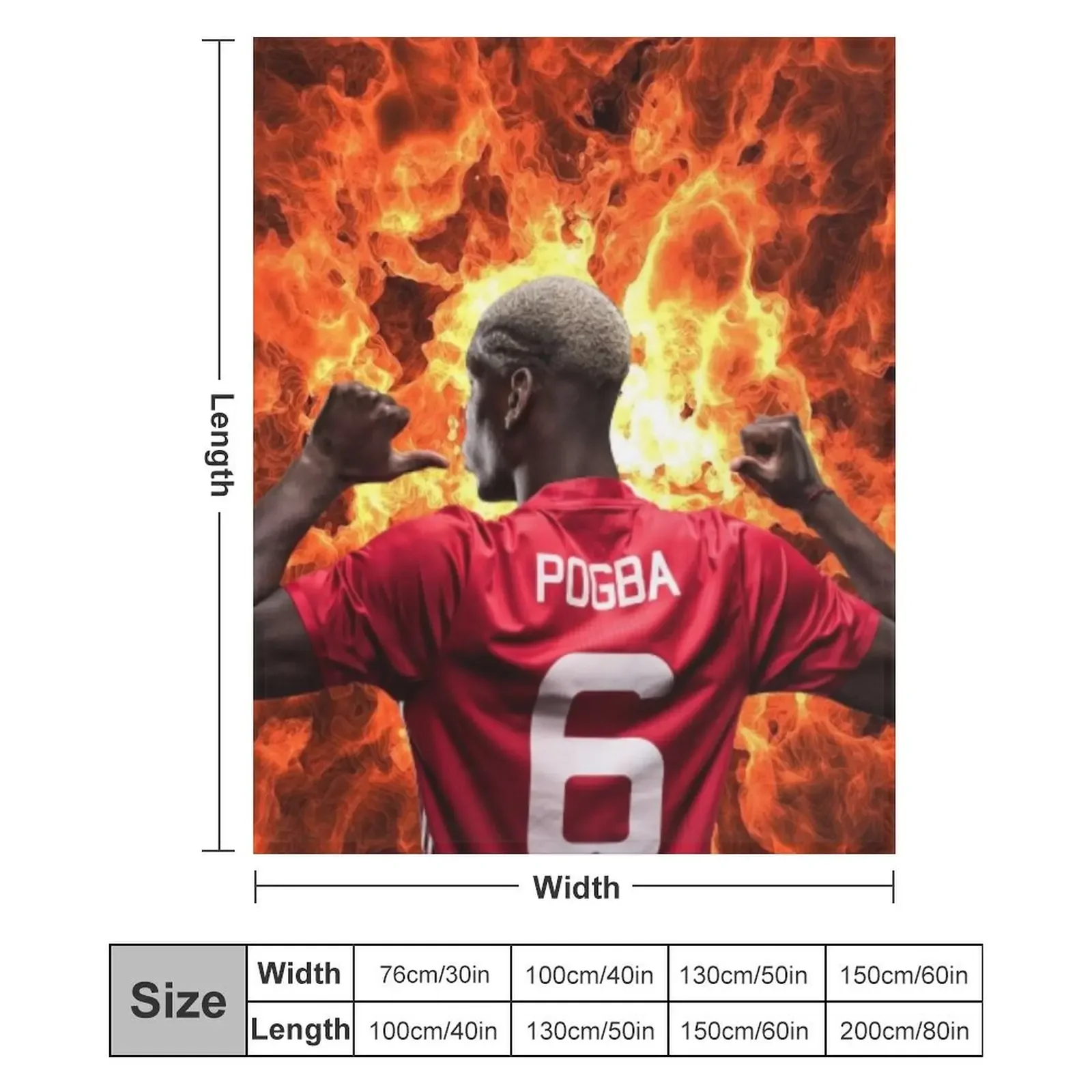 Paul Pogba Art Throw Blanket Soft Plaid Soft bed plaid Bed covers Blankets