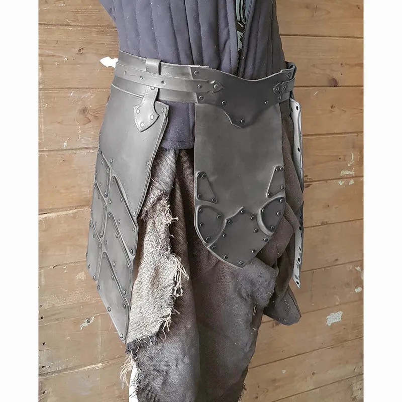 Medieval Viking Pirate Knight Leather War Battle Skirt Greek Roman Gladiator Belt Tasset Faulds LARP Armor Cosplay Costume Props