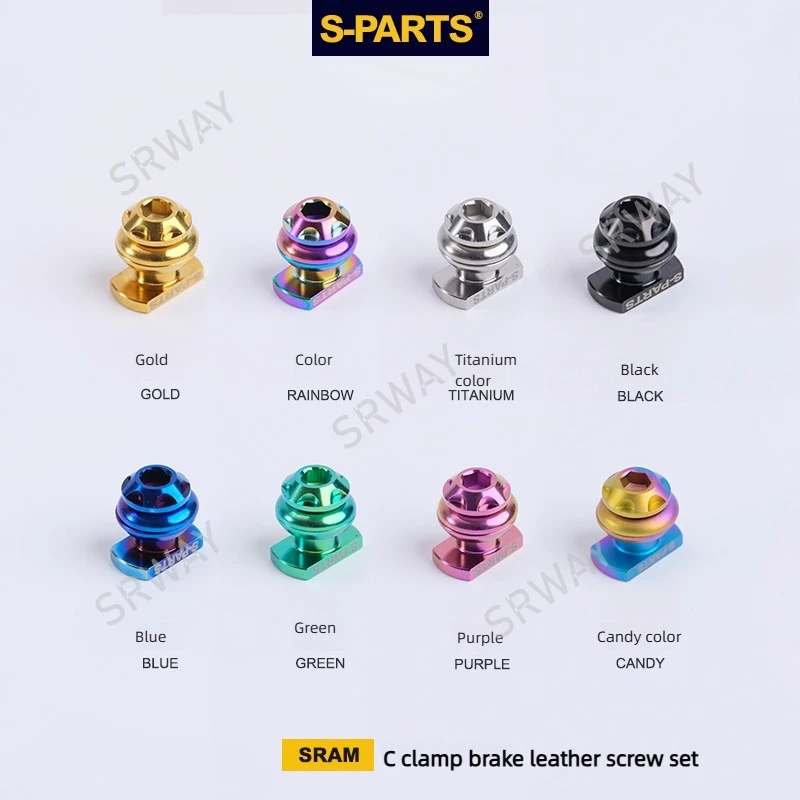 Premium Titanium Alloy C Clamp Brake leather Bolt Nut Washer Kit Compatible with SRAM Shimano Brompton Bicycle Frame S-PARTS view 6