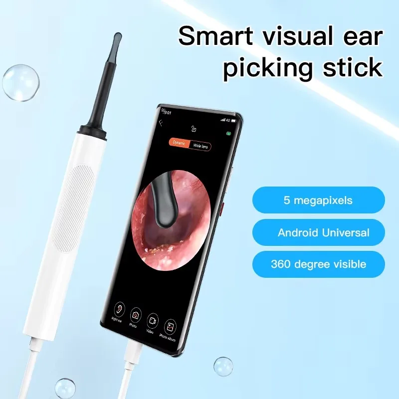 B5 Integrated USB Wired Medical Safe Ear Pick Tool Camera Electric Ear Wax Remover Ear Cleaning Otoscope