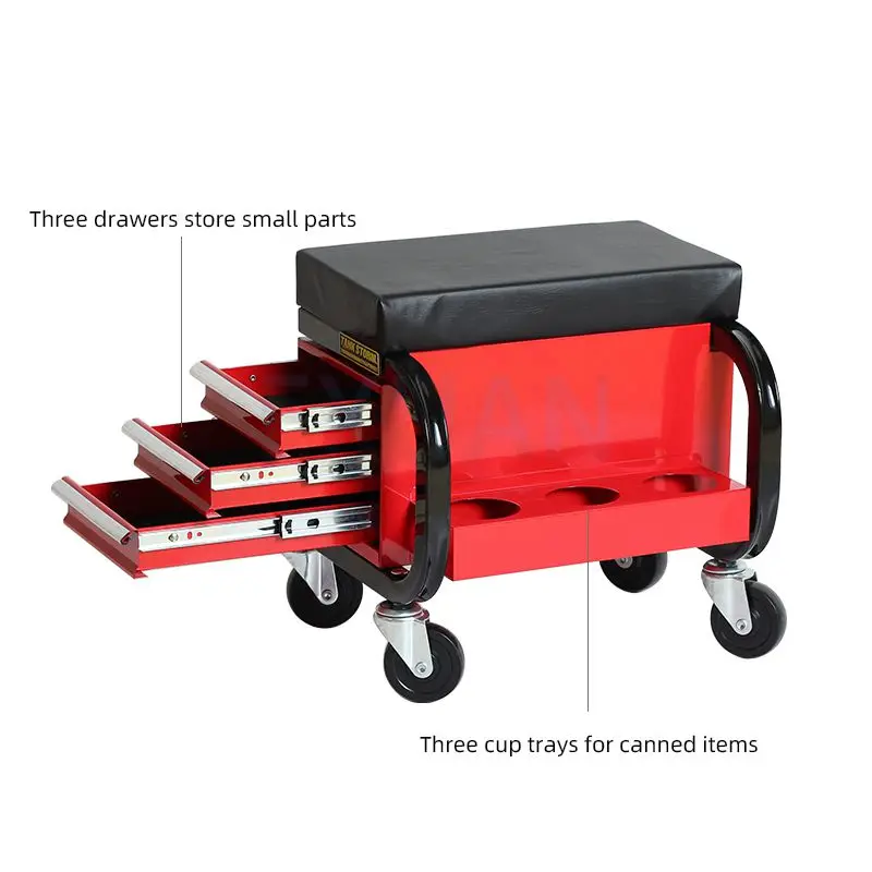 Car Repair Stool Work stool Auto Repair Car Maintenance Tools Multi-Function Car Repair Car Seat Tool Box