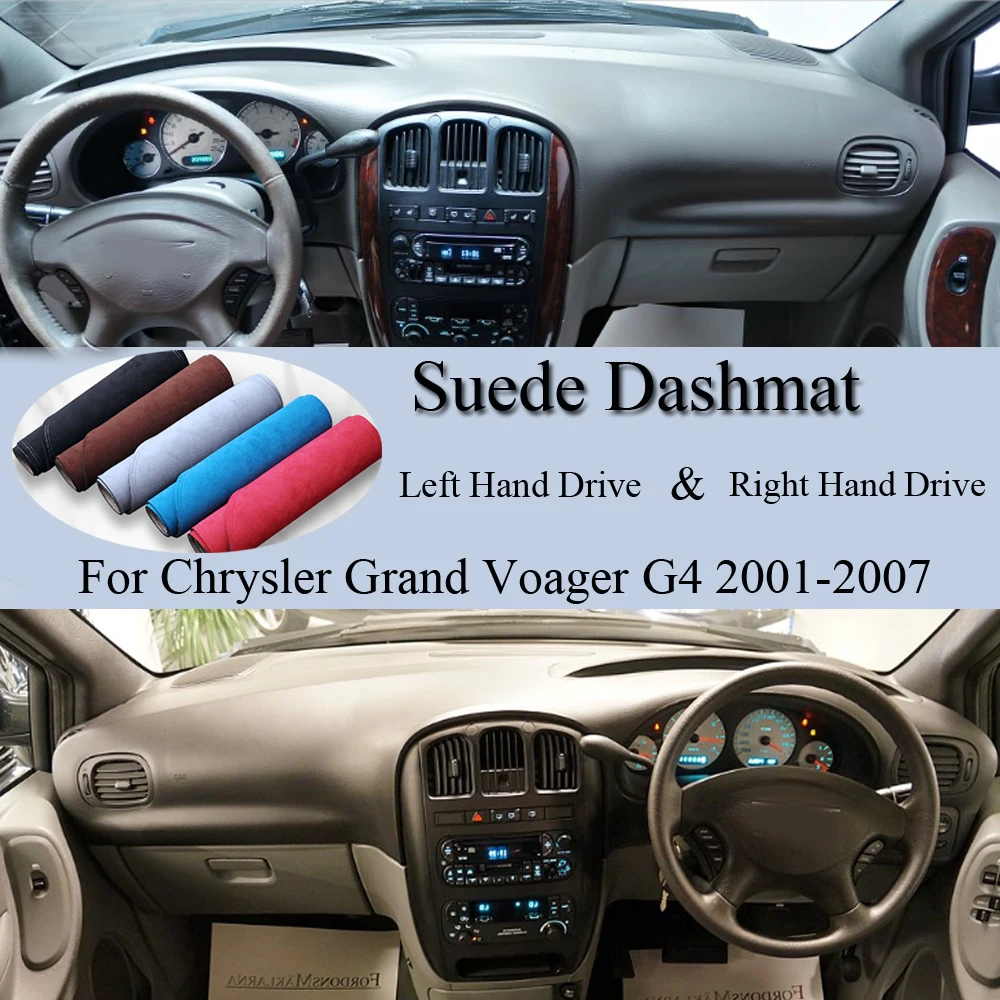 

For Chrysler Grand Voager G4 2001-2007 Dodge Caravan Suede Leather Dashmat Dash Mat Cover Dashboard Pad Carpet Car Accessory