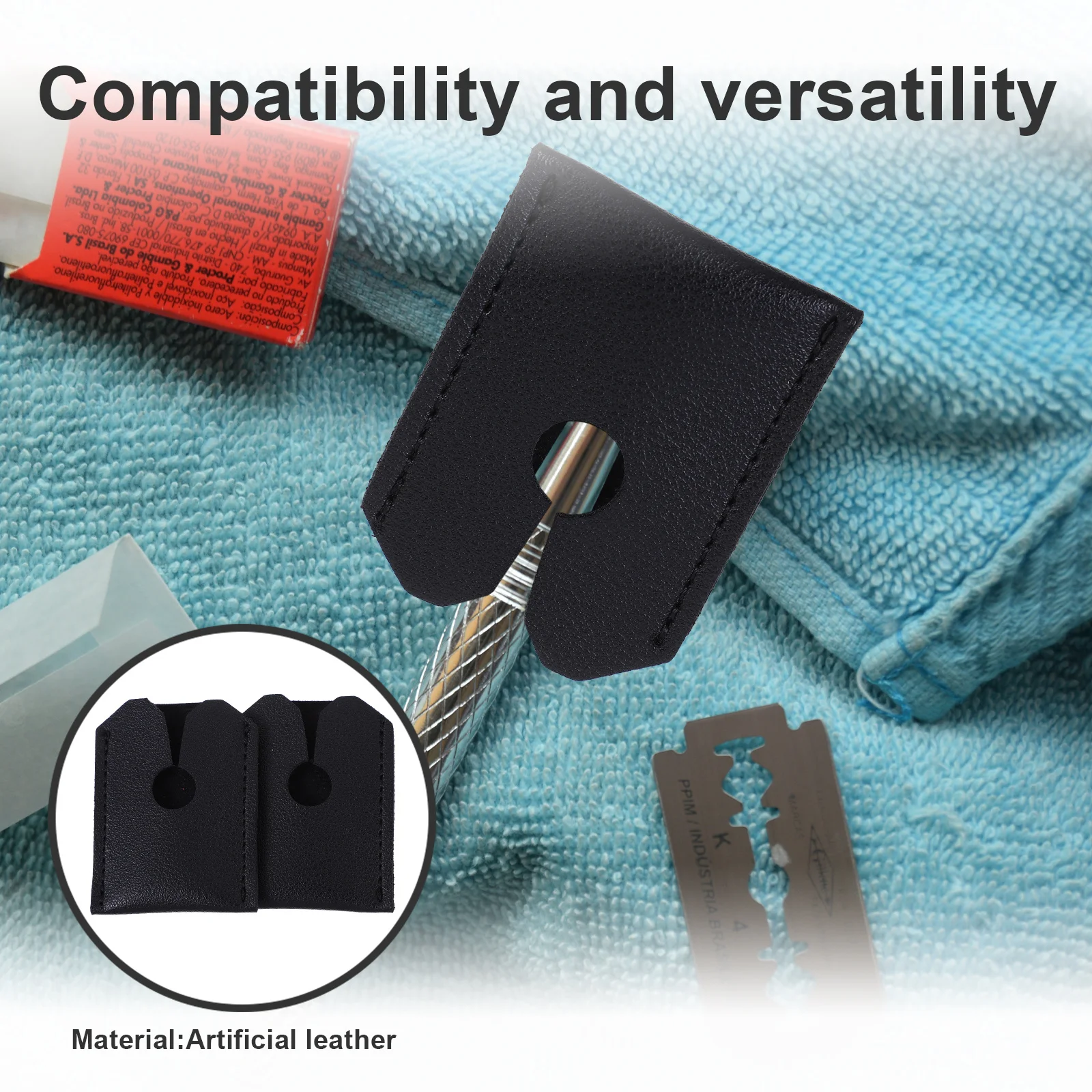 Housse de protection pour tête de rasoir, 2 pièces, manchon de protection pour rasoir manuel, mallette de rangement de voyage, housse de protection pour rasoir