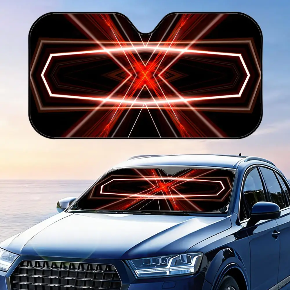 

Солнцезащитный козырек с подсветкой и узором, многоразовый, из алюминиевой фольги, для защиты от УФ-излучения и теплоизоляции, накладка на лобовое стекло