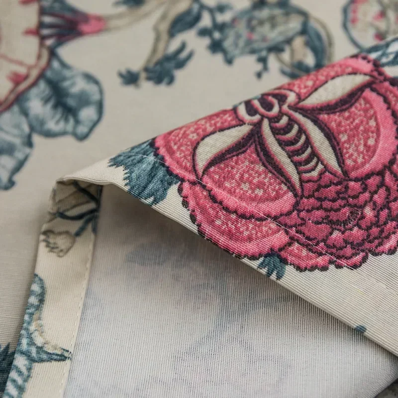 

American Pastoral Printing Curtains Fabric Window Curtain Living Room Dining Room Bedroom modern fabric thick Blackout luxury