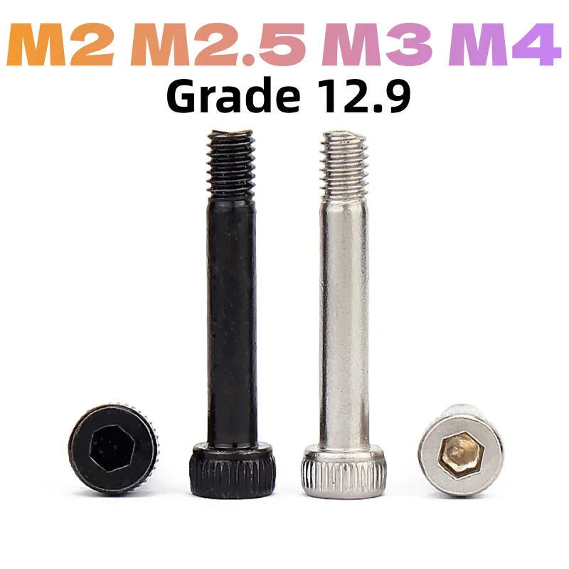 Grade 12.9 M2 M2.5 M3 M4 Nickel Plating/Black Partially Threaded Cup Head Socket Screws Half Tooth Inner Hexagon Shoulder Screw