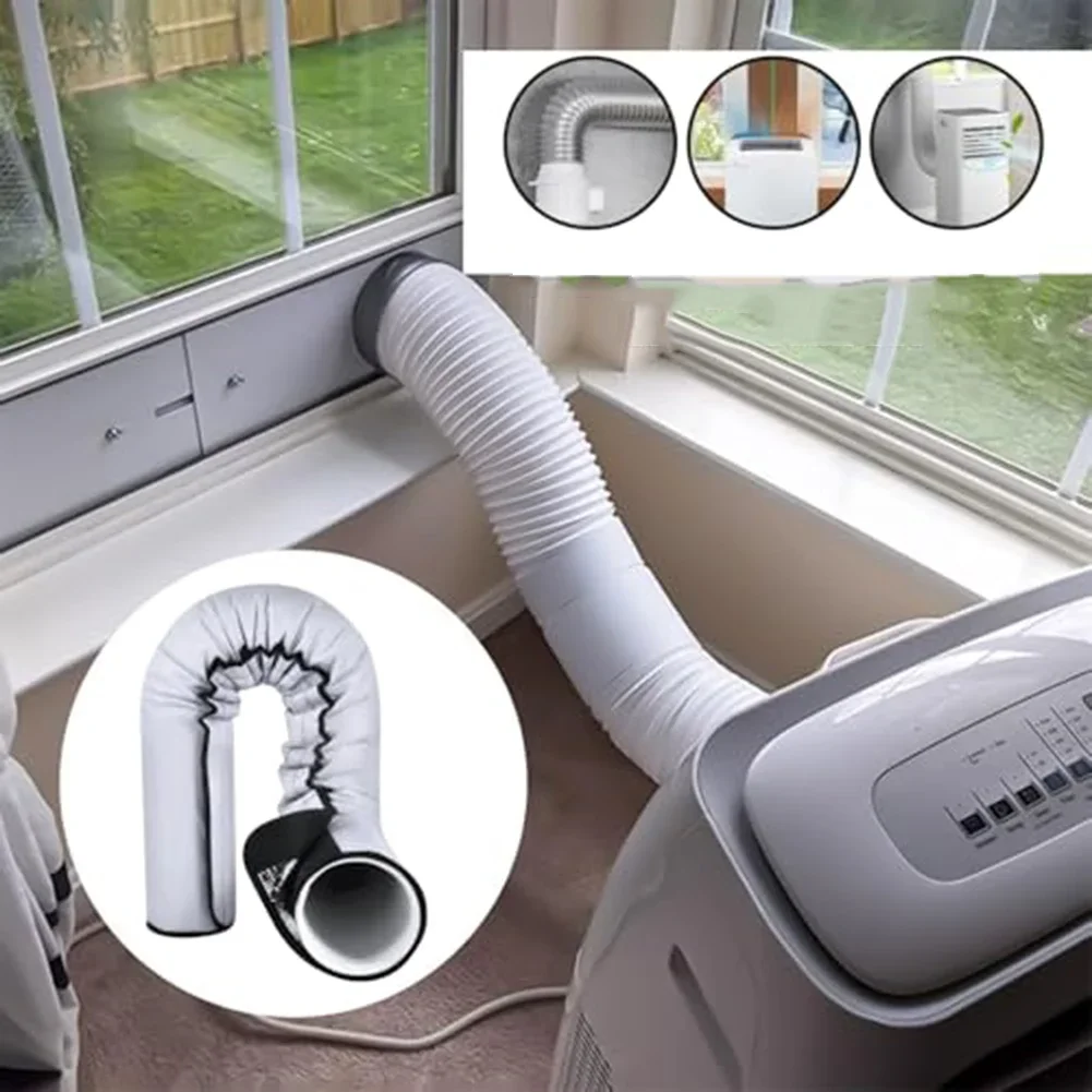 Flexible Insulated Sleeve for Portable Air Conditioner Exhaust Hoses Compatible with 5 Inch and 5 9 Inch Sizes