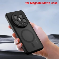 15 ultra for Magsafe Shockproof Acrylic Phone Case for Xiaomi 15 Ultra 15 Pro 14T 14 13 Ultra Hard Bumper Matte Magnetic Cover