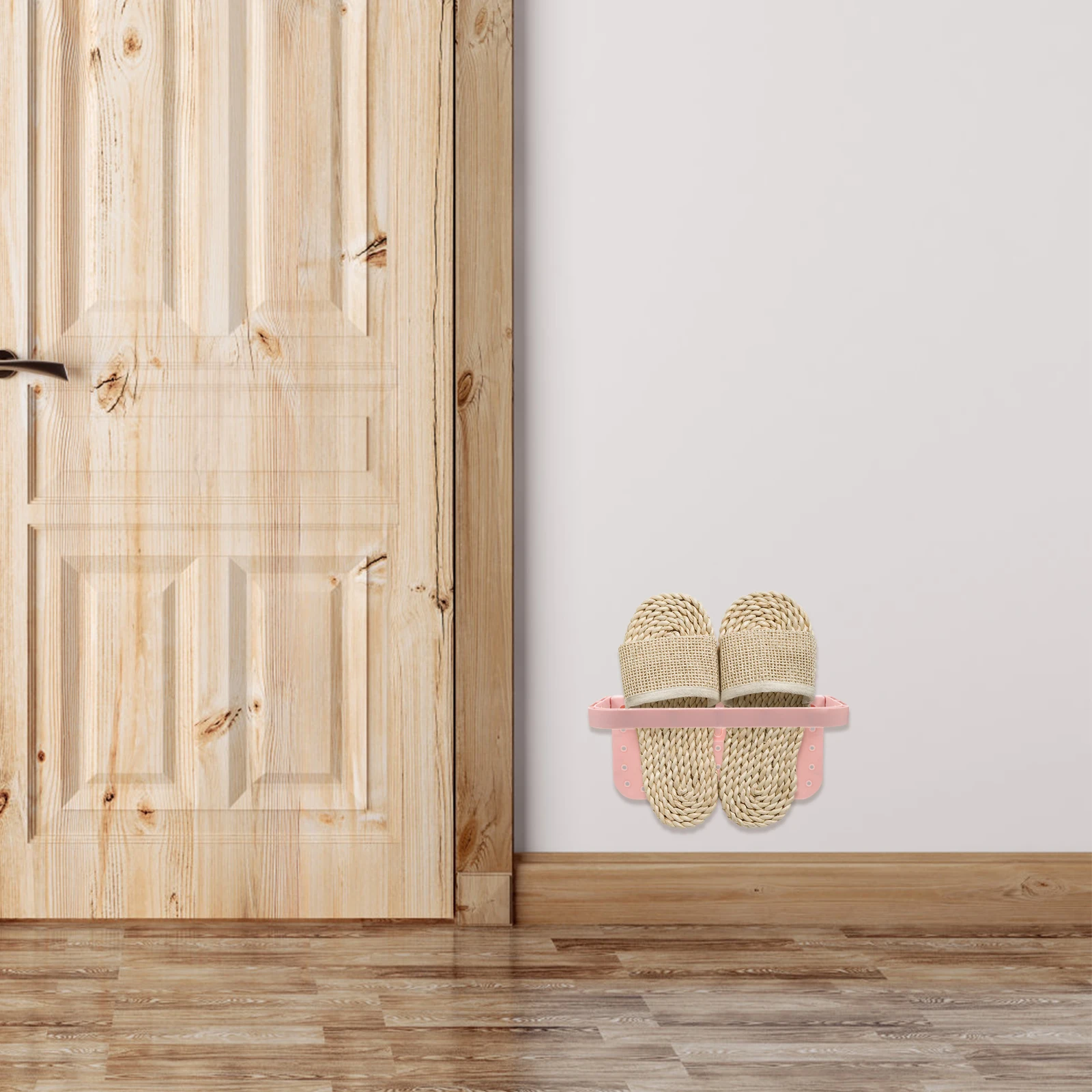 

4pcs WallMounted Folding Shoe Rack EcoFriendly Plastic Slippers Organizer Canvas Shoes Storage Shelf Home Storage Tool