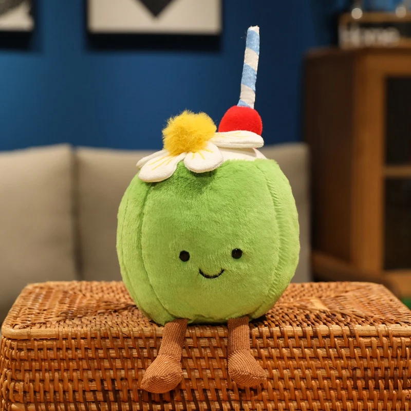 Muñeca de Peluche con Forma de Nuez, con Flor y Bebida de Mango, Muñeca de Tela, Regalo para Niños, Muñeca para Niñas, Juguete de Consuelo