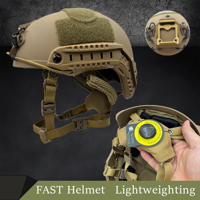 خوذة سريعة 3.0 ABS خفيفة الوزن مع تعليق ومينا قابل للتعديل لركوب الدراجات والادسنس والتدريب التكتيكي